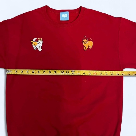 Emma Chamberlain Angel Cat Devil Cat “Do It Don’t Do It” Sweatshirt Women’s Med - Picture 5 of 8